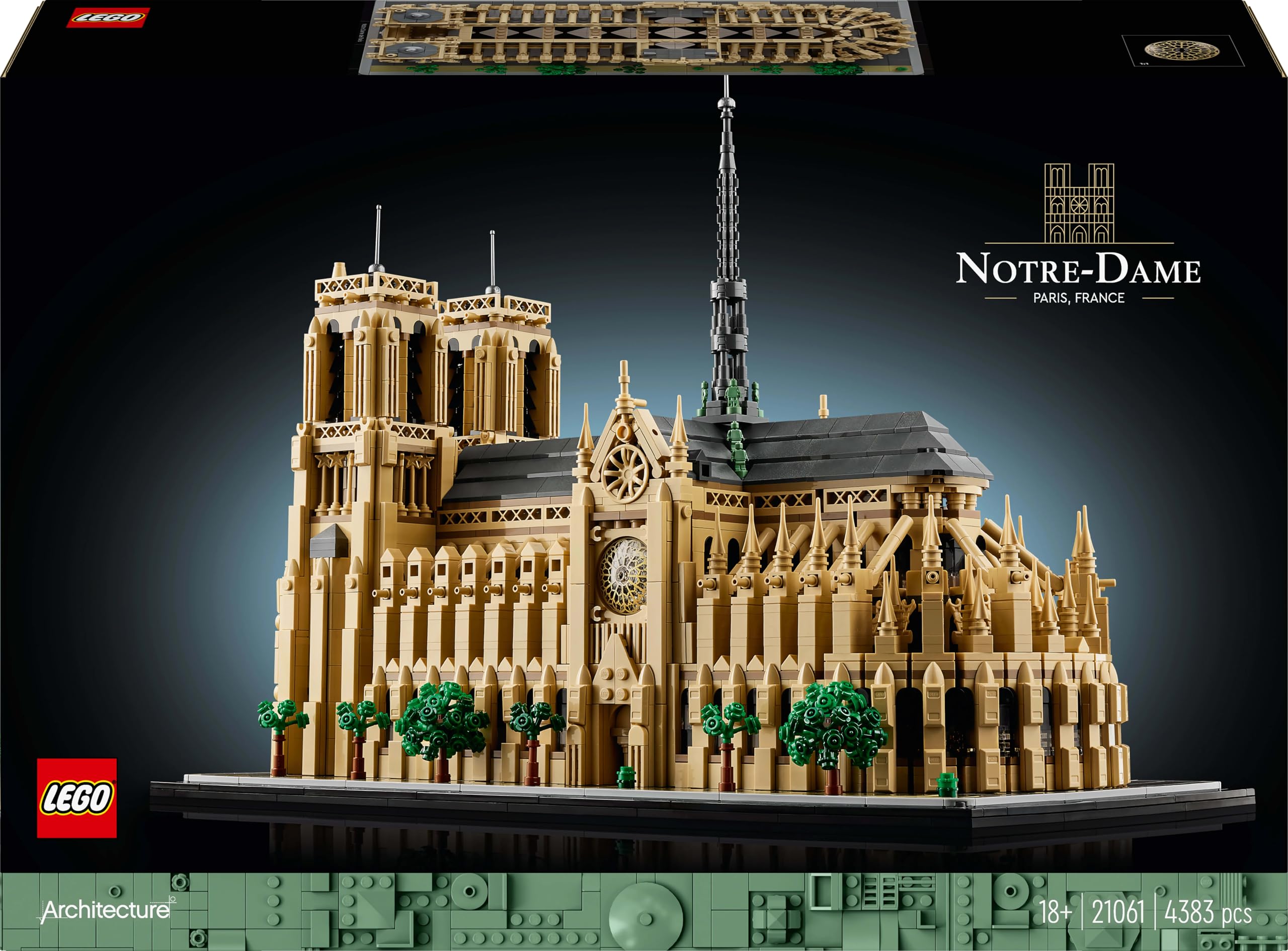 LEGO Architecture Notre Dame de Paris casacos para construção para